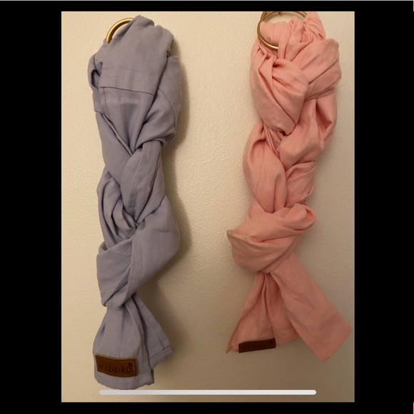 Purple wild bird sling tried on once never worn with baby. Pink sling worn twice - Picture 1 of 1